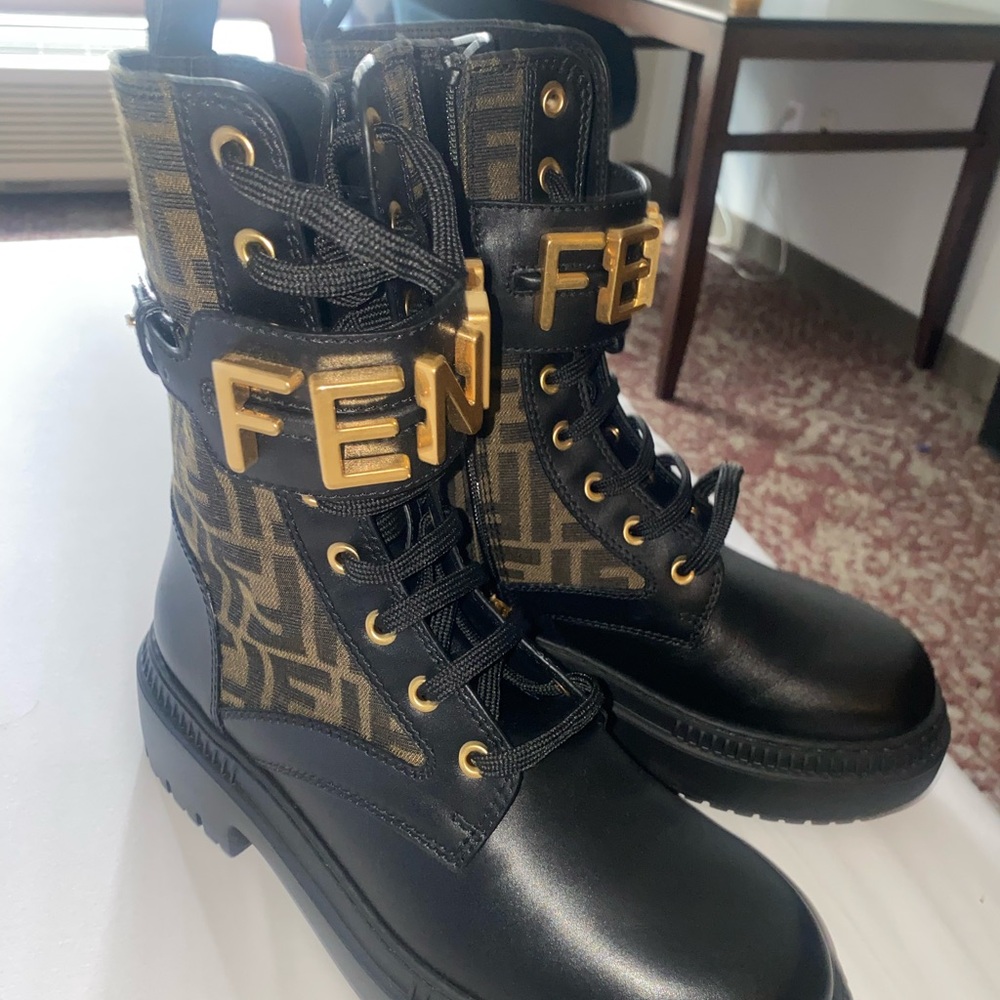Fendi Combat Boots, size 8.5.